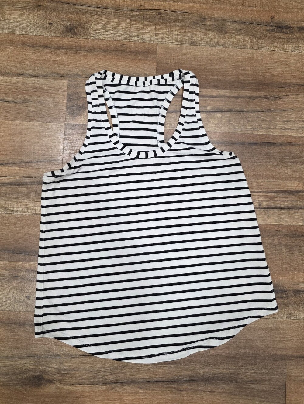 Lululemon Striped Racerback Tank Top - White/Black